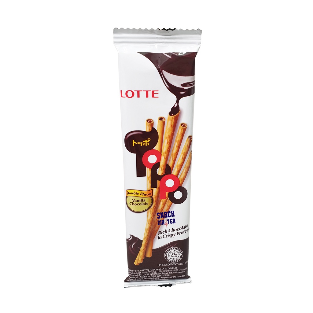 

Lotte Toppo Biskut Vanilla Chocolate Stick - Netto 17 gr