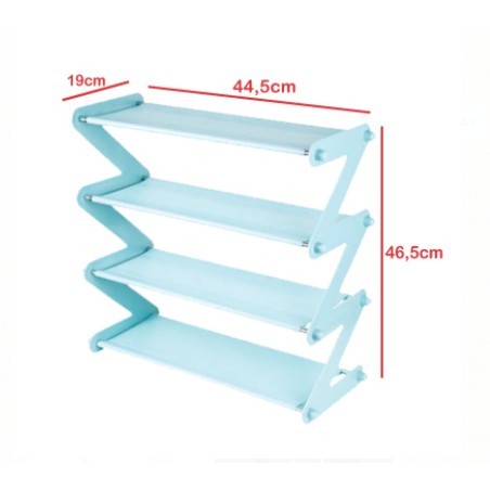 Rak Sepatu 4 Susun Shoe Rack Sandal Holder Mudah Bongkar Pasang Buku Serbaguna