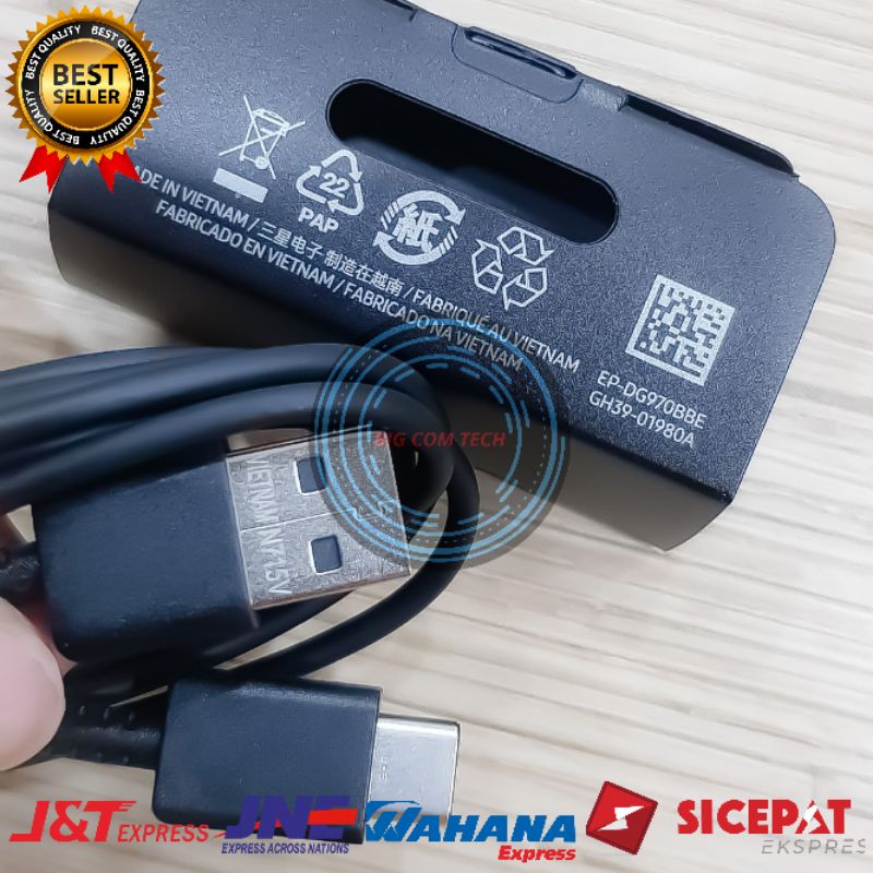 Kabel Data Samsung Galaxy S8 Plus / S9 Plus / S10 Plus / M10 / M11 / M12 / M20 / M21 / M21s / M30 / M30s / M31 / M32 / M40 / M42 / M50 / M51 / Note 7 / Note 8 / Note 9 Usb Type-C Fast Charging 2.4A 15 Watt Original