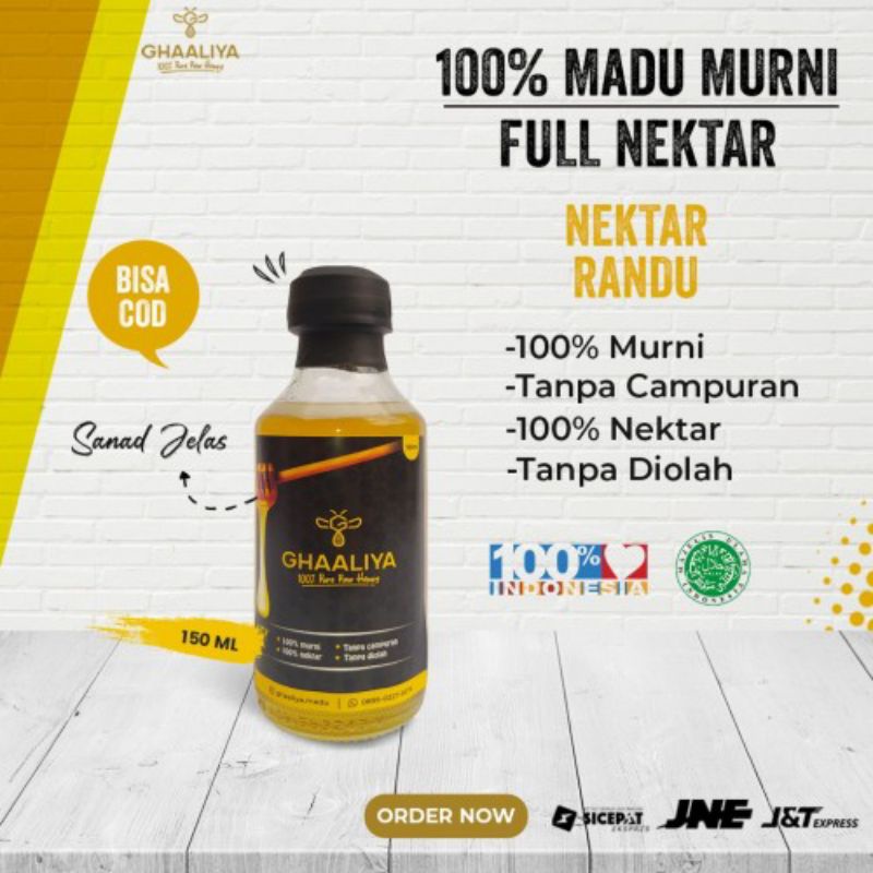 

Madu Murni Asli GHAALIYA Grade A Nektar Randu 100% Alami Pure Natural Raw Honey Premium Original