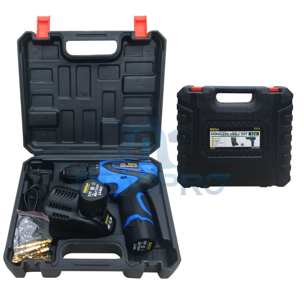 Cordless Drill / Mesin Bor Charger / Bor Baterai Mollar MLR-CDD585