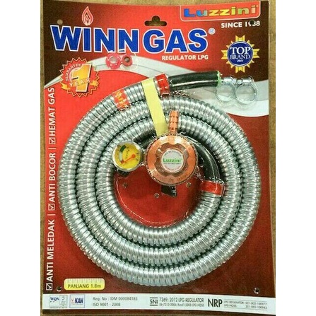 WINN GAS Selang Paket Regulator Panjang Selang 1,8M - Silver ORI