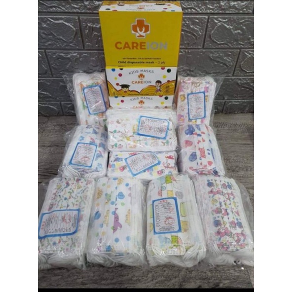 Masker duckbil anak 3ply isi 50 3ply Kids Child mask motif Earloop 1box isi 50 Pcs