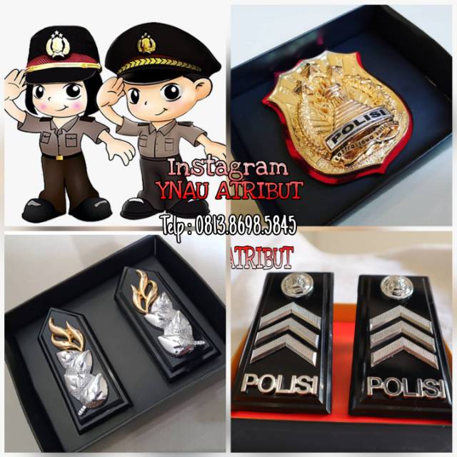 Set Pangkat Pdh Bripda. Briptu. Brigpol. Bripka Full Mika Terbaru