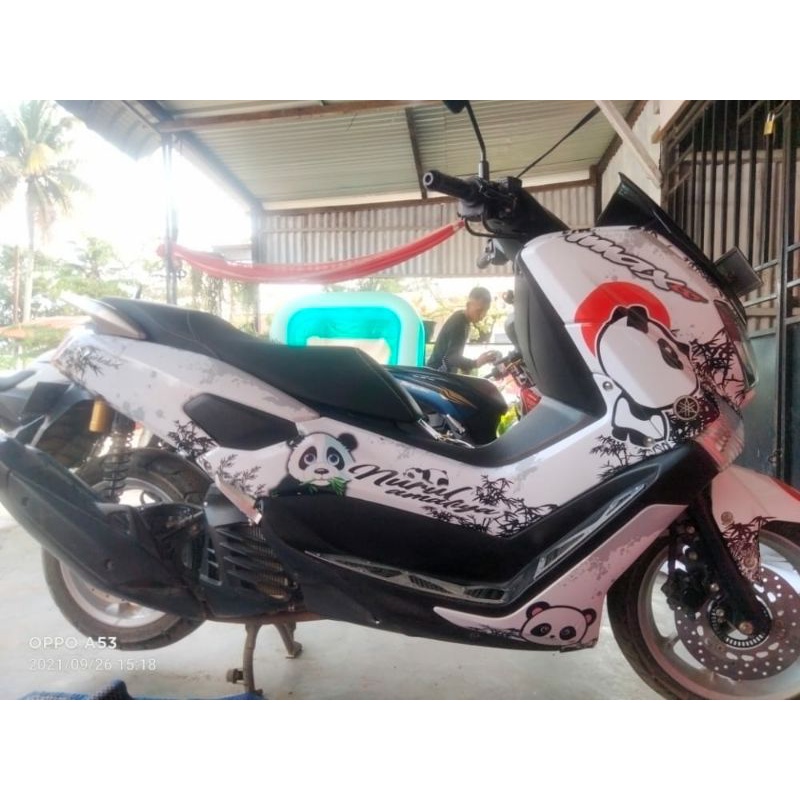 DECAL STIKER MOTOR NMAX PUTIH PANDA FULL BODY