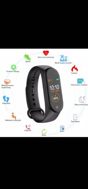 SMARTWATCH M4 GELANG PINTAR SMART BAND HEART RATE MONITOR