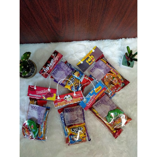 

Amplop lebaran kemasan Snack angpau THR Idul Fitri Parcel anak Ramadhan tentengan lucu ied