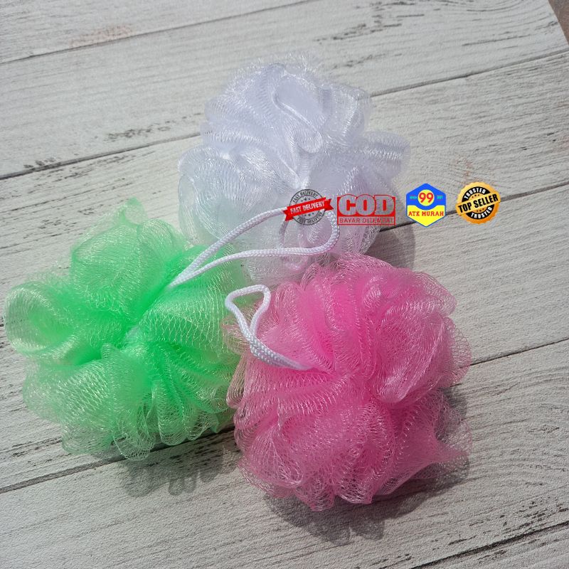 BATH SPONGE/spon mandi 30gr/15gr/alat mandi/spon jaring/spon badan