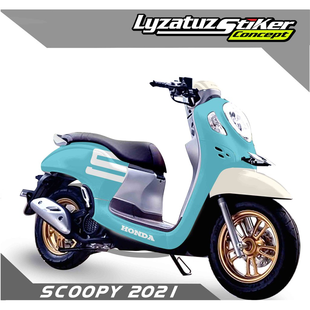 DECAL STICKER SCOOPY KEREN MINIMALIS 3