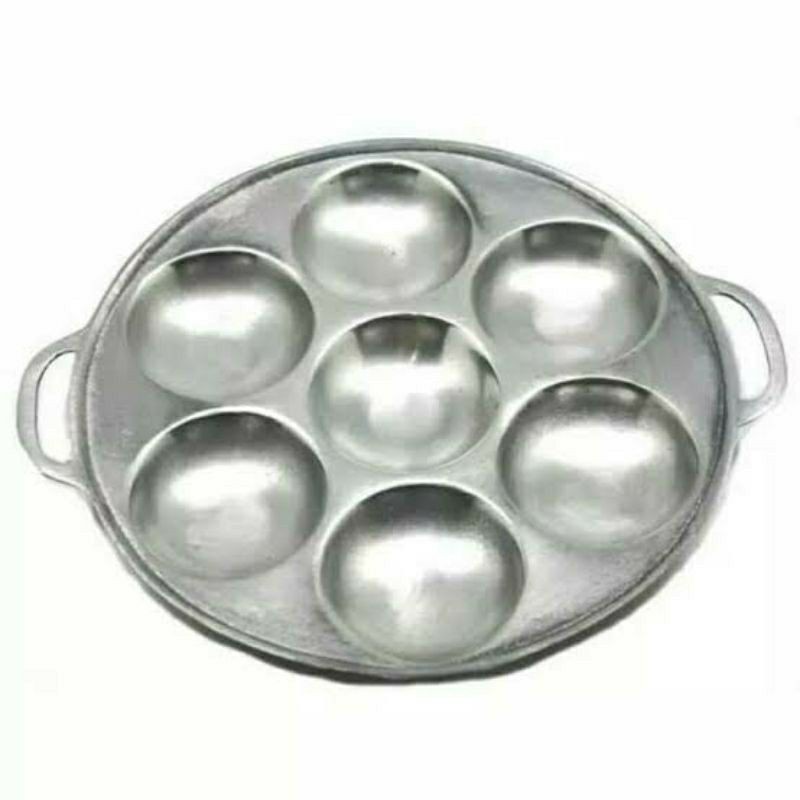 Cetakan Kue Apem / kue Lumpur / Telur mata sapi ceplok Bulat isi 7 Lubang