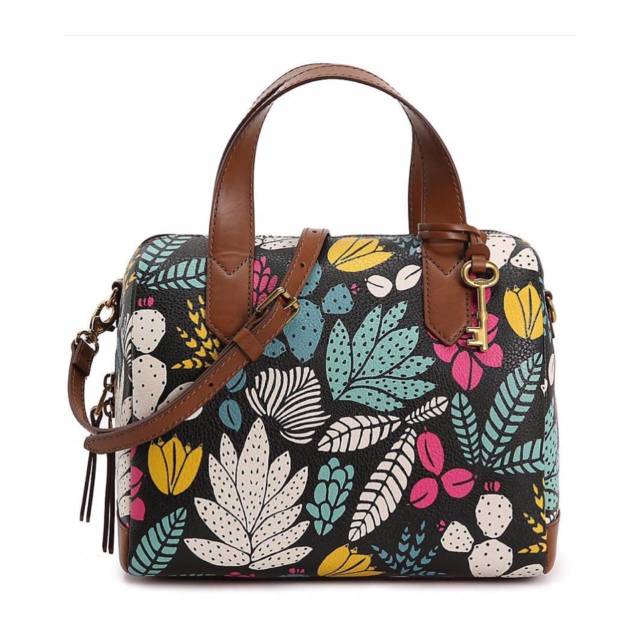 Tas Fossil Fiona floral satchel