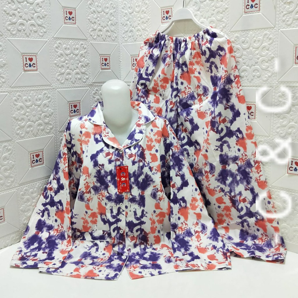 BAJU TIDUR PIYAMA/PP SUPER JUMBO 5XL/LD 130-TD II Ungu