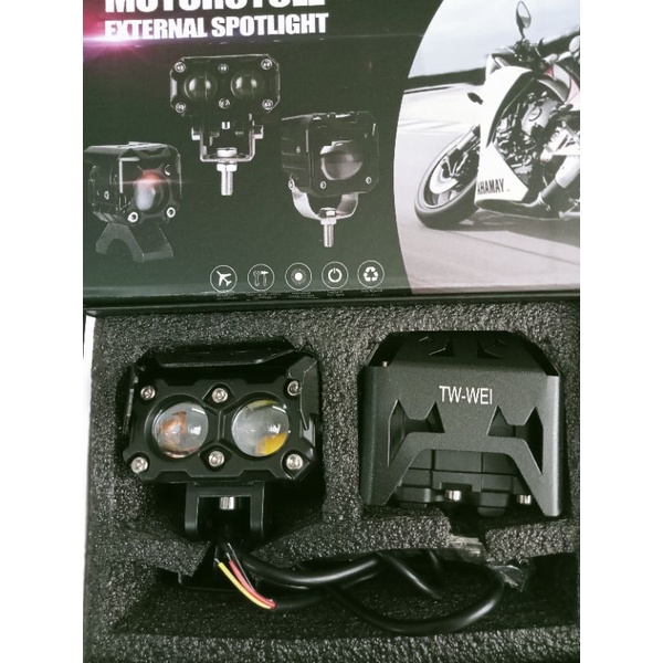 2pcs/sepasang Lampu tembak Sorot /SQL 2 MATA Motor Mobil Dua Warna led MT27 high low White water proof mobil