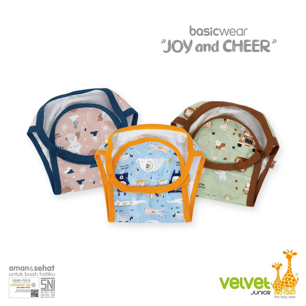 Velvet junior popok bayi fullprint, Isi 6pcs