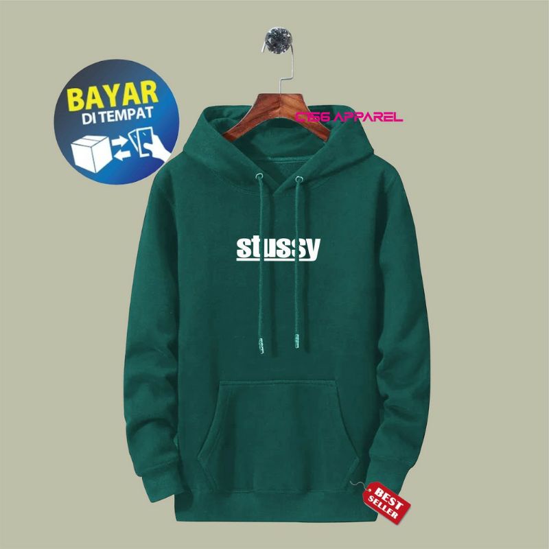 Sweater Hoodie STUSSY DISTRO Premium Stylish Sweater Murah Berkualitas Bahan Cotton Fleece Tebal