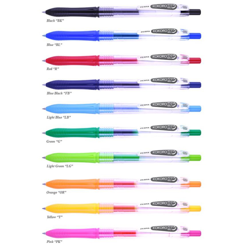 

Pulpen Gel Zebra Kokoro Color 0.5 mm