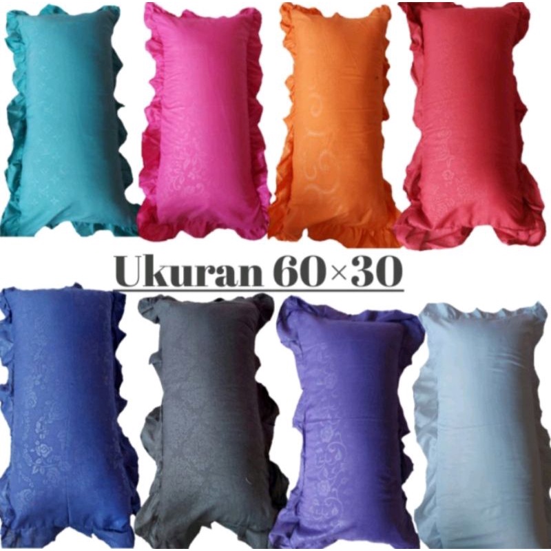 sarung bantal cinta imut polos embos  uk 60x30 sarung Bantal cinta mini /cinta bayi