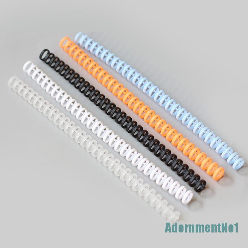 (AdornmentNo1) 5pcs / Set Ring Spiral 30 Lubang Bahan Plastik Untuk Pengikat Daun Loose leaf