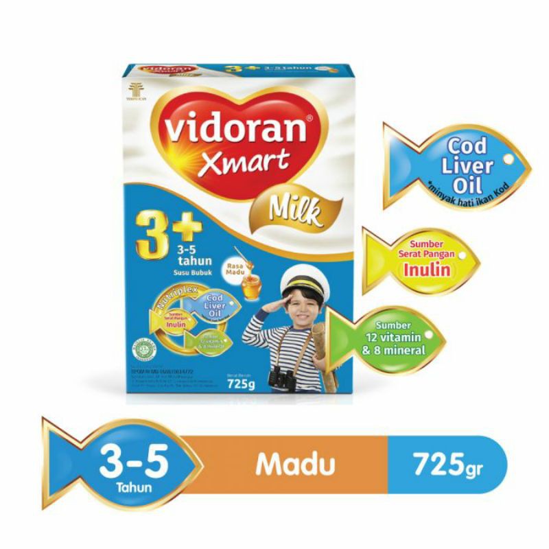 VIDORAN XMART 3+ MADU/VANILA 700GR