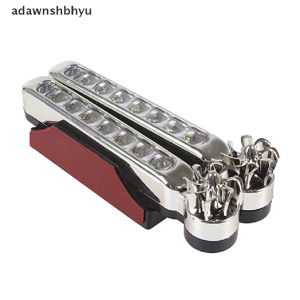 Adawnshbhyu 1pc Tenaga Angin 8led Mobil DRL Siang Berjalan Lampu Kabut Peringatan Auto Head Lamp