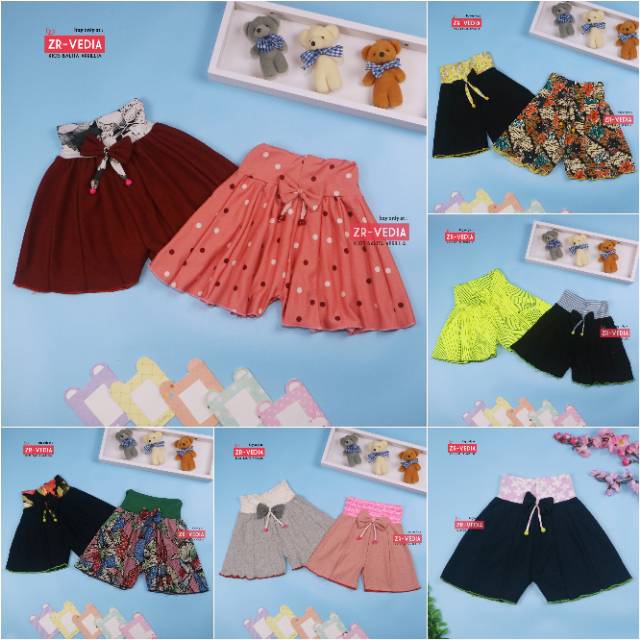 Rok Celana Motif uk 1-2 Tahun / Rok Celana Bawahan Anak Perempuan Murah Motif Batik Abstrak Salur