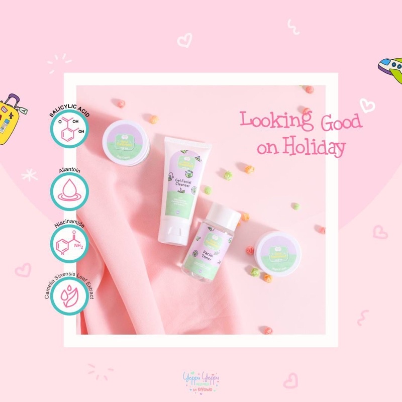 ‼️READY STOCK‼️ Skincare Yeppu Yeppu By Kiyowo Set Skincare Yeppu Yeppu Travel Size