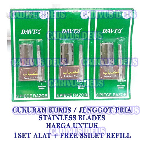 ALAT CUKUR KUMIS JENGGOT JADUL - STAINLESS - FREE 3SHARP BLADE