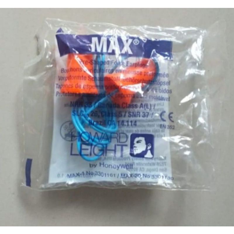 Ear Plug Howard Leight Corded Ear plug Max 30 (1 pair) Honeywall