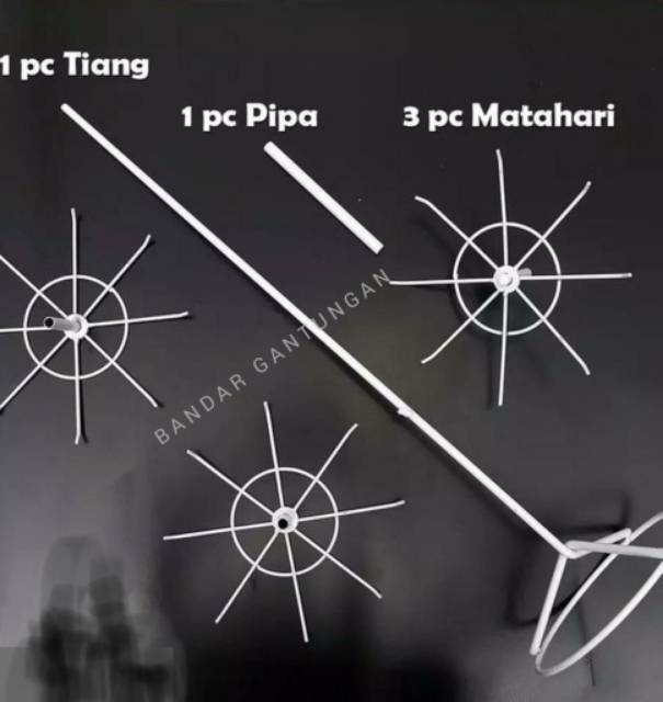 Rak Display Putar Matahari 3 / 2 Susun Kecil  Putar Gantungan Aksesoris Display Serbaguna-BH