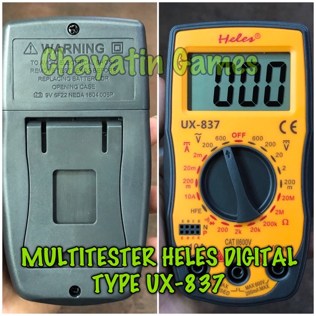 MULTITESTER / AVOMETER / TESTER DIGITAL MERK HELES TYPE UX 837 TR ( UX-837 )