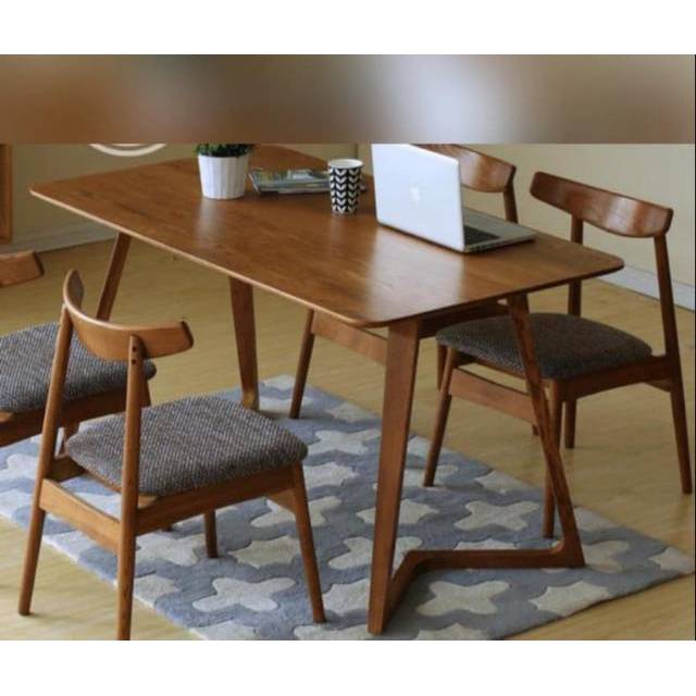 Meja makan minimalis jati/meja makan jati/meja makan jati retro