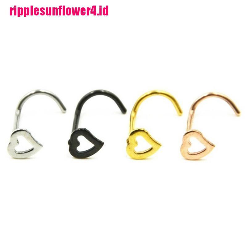 Cincin Tindik Hidung / Bibir / Tubuh Bahan Stainless Steel Gaya Punk