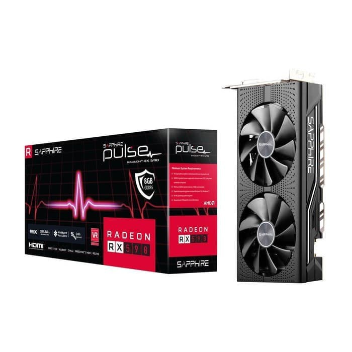 VGA SAPPHIRE RX RX590 PULSE OC 8GB DDR5 ATI RADEON SAPHIRE