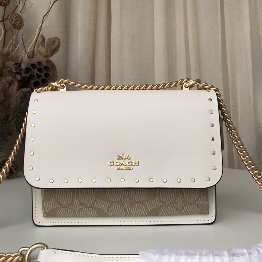 Asli baru COACH 90400 Tas Wanita Tas Selempang tas selempang wanita rantai import  tas pundak Balik