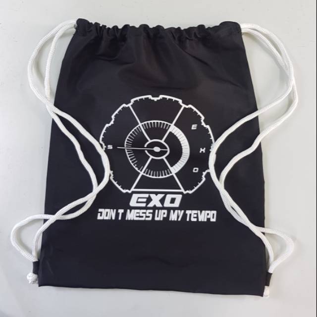 TAS EXO SERUT RANSEL STRING BAG DONT MESS UP MY TEMPO KPOP