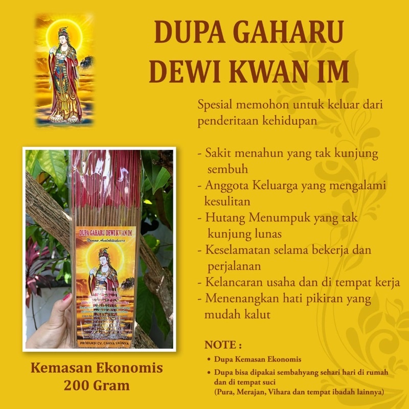 Dupa Gaharu Dewi Kwan Im