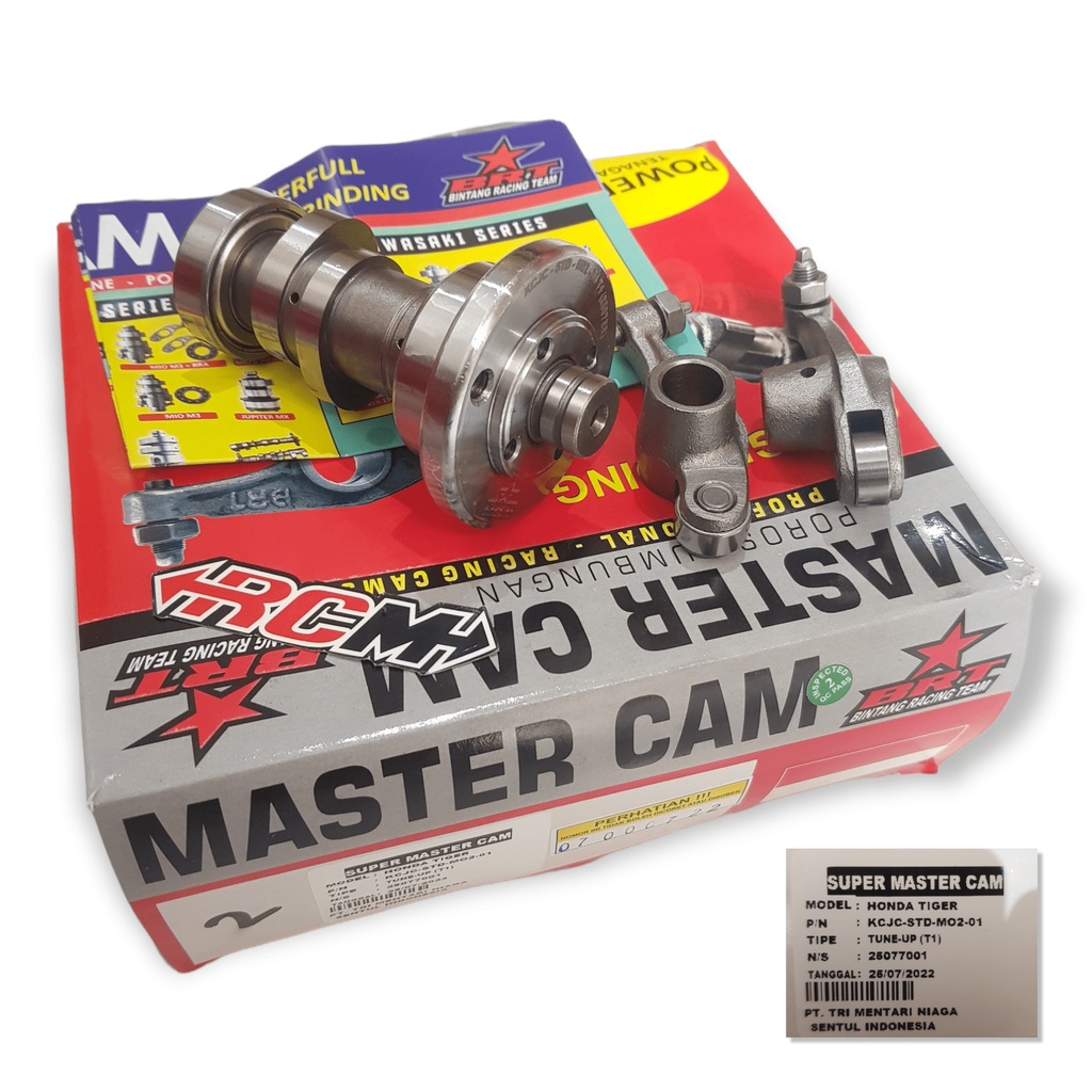 POROS SAMBUNGAN SUPER MASTER NOKEN AS CAMSHAFT RRA ROCKER ARM TIGER T1 T 1 T2 T 2 T3 T 3 S 2 GENERASI 2 SDH SAMA PLUS PELATUK RRA ROCKER ARM POWER FULL CNC GRINDING SUARA HALUS LOW NOISE ORI  BRT ASLI