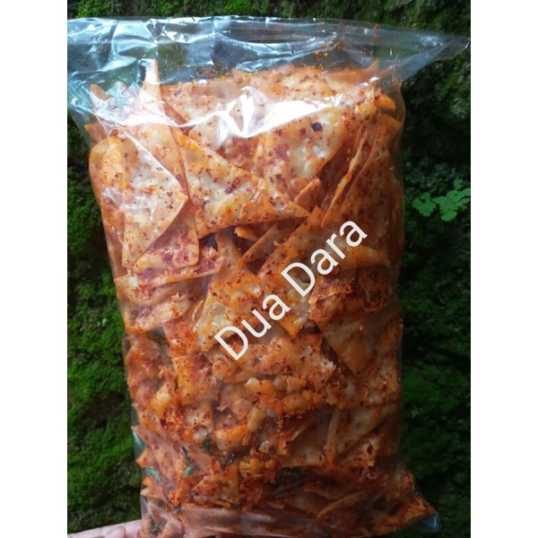 seblak pangsit segitiga pedas daun jeruk isi 1kg