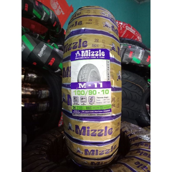 BAN TUBLES VESPA MIZZLE M-11 100/90 RING 10, BAN BARU, 100% ORIGINAL