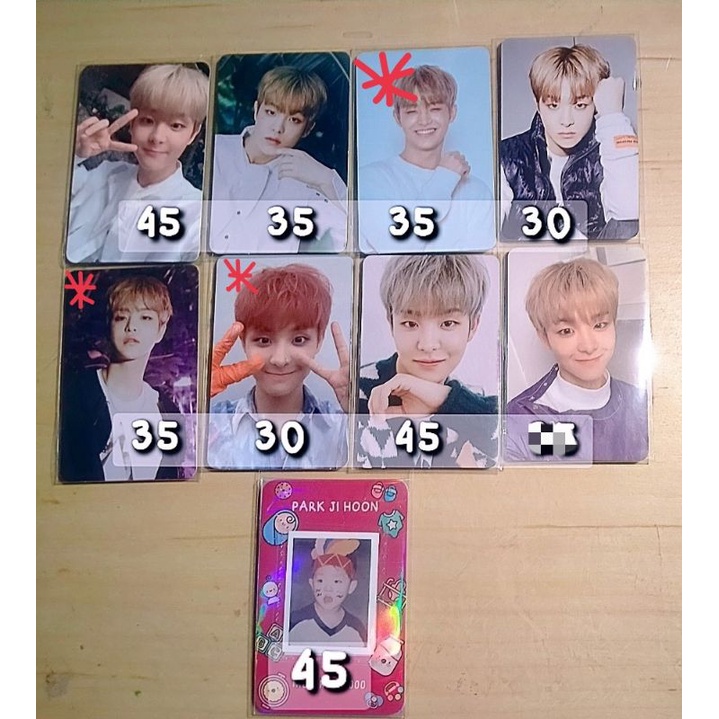 photocard Jihoon ch 1,2,3,FA, baby pc jihoon