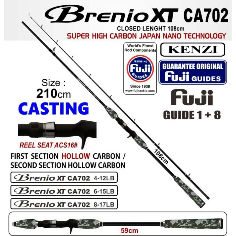 JORAN KENZI BRENIO XT BAITCASTING 702 FUJI... 8 - 17 LB