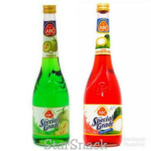 Abc syrup squash rasa orange/leci/special melon/cocopandan botol 525mL