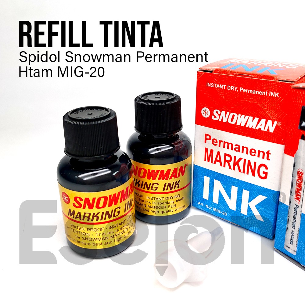 

Refill Tinta Spidol Snowman Permanent Marker G-12 / isi ulang tinta Snowman Permanent MIG-20 / atk grosir murah sekolah