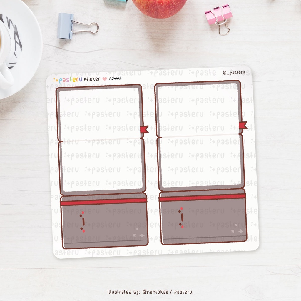 

Foldover Grey Notebook (stiker lipat) | Pasteru Planner Journal Sticker