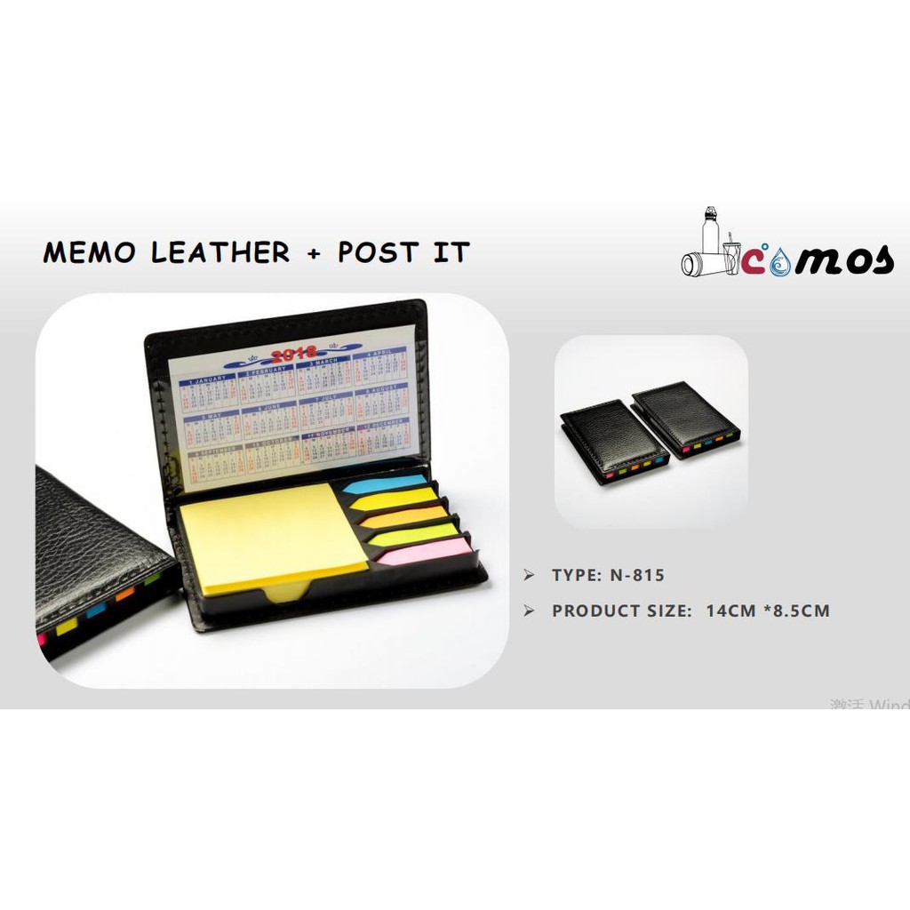 

Souvenir Promosi Notebook Memo Leather + Post IT N-815