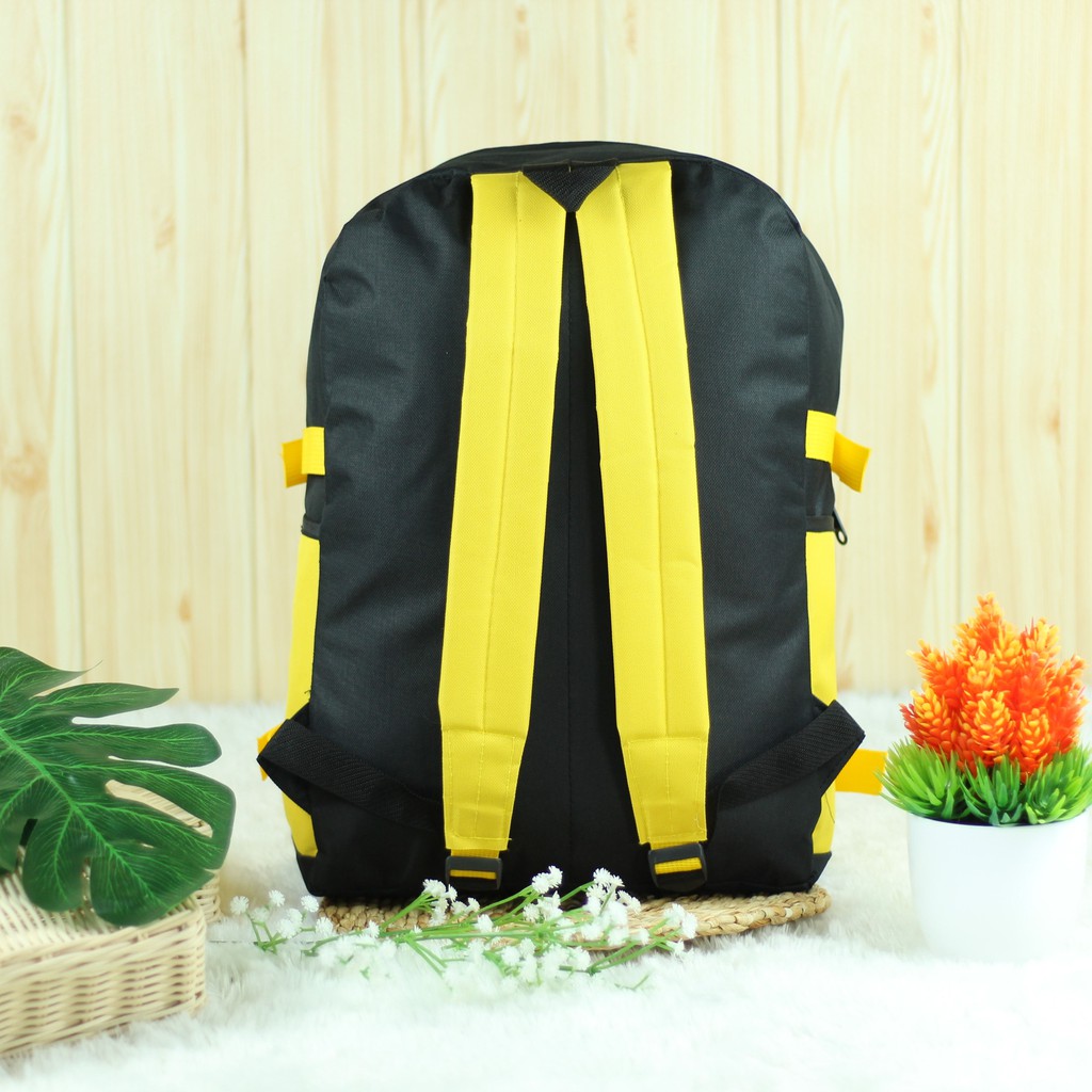 BEST SELLER Tas Backpack Wanita Korean Style Kuning Bagus Tas Ransel Remaja Sekolah Cewek SMP SMA Workout