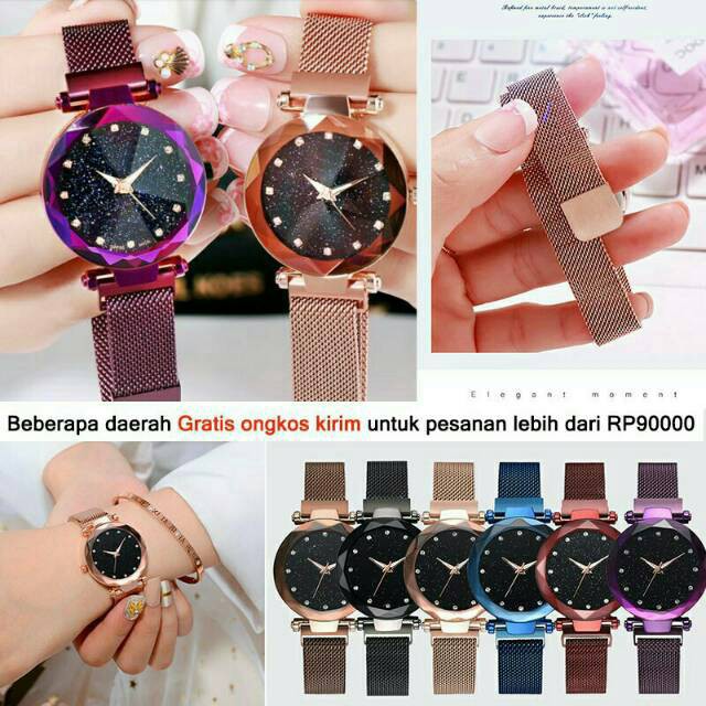 ✅COD JAM TANGAN WANITA JAM MAGNET RANTAI JAM TANGAN ANALOG IMPORT JAM MURAH HARGA GROSIR