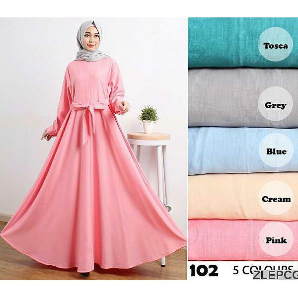 GAMIS SYARI ANNAJAH CAPUCCINO 900GR 110 140 ALLSIZE GAMIS SYARI BUSUI CADAR CREPE HQ POLOS MURAH I.