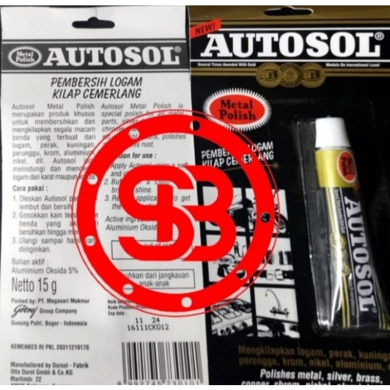 LEM AUTOSOL 15gr / LEM PEMBERSIH LOGAM KARAT 15 gr