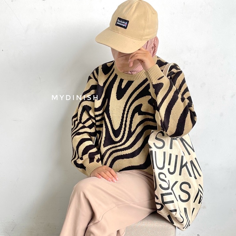 Clara Zebra Sweater - Sweater Blouse Zebra